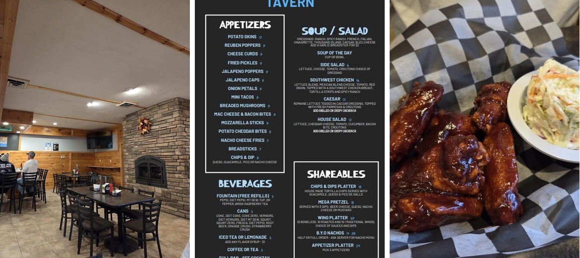 Big Lake Tavern Menu